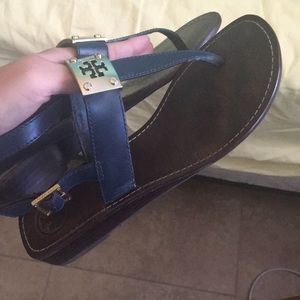 Navy Tory Burch Sandals
